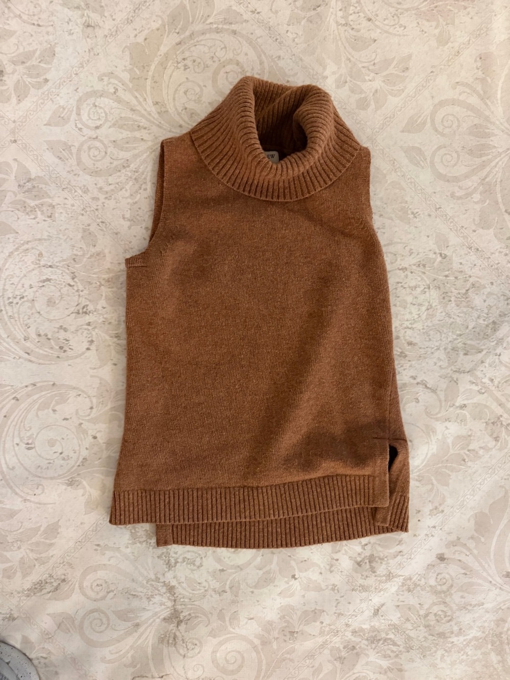 J. Crew Brown Sleeveless Turtleneck Sweater Vest